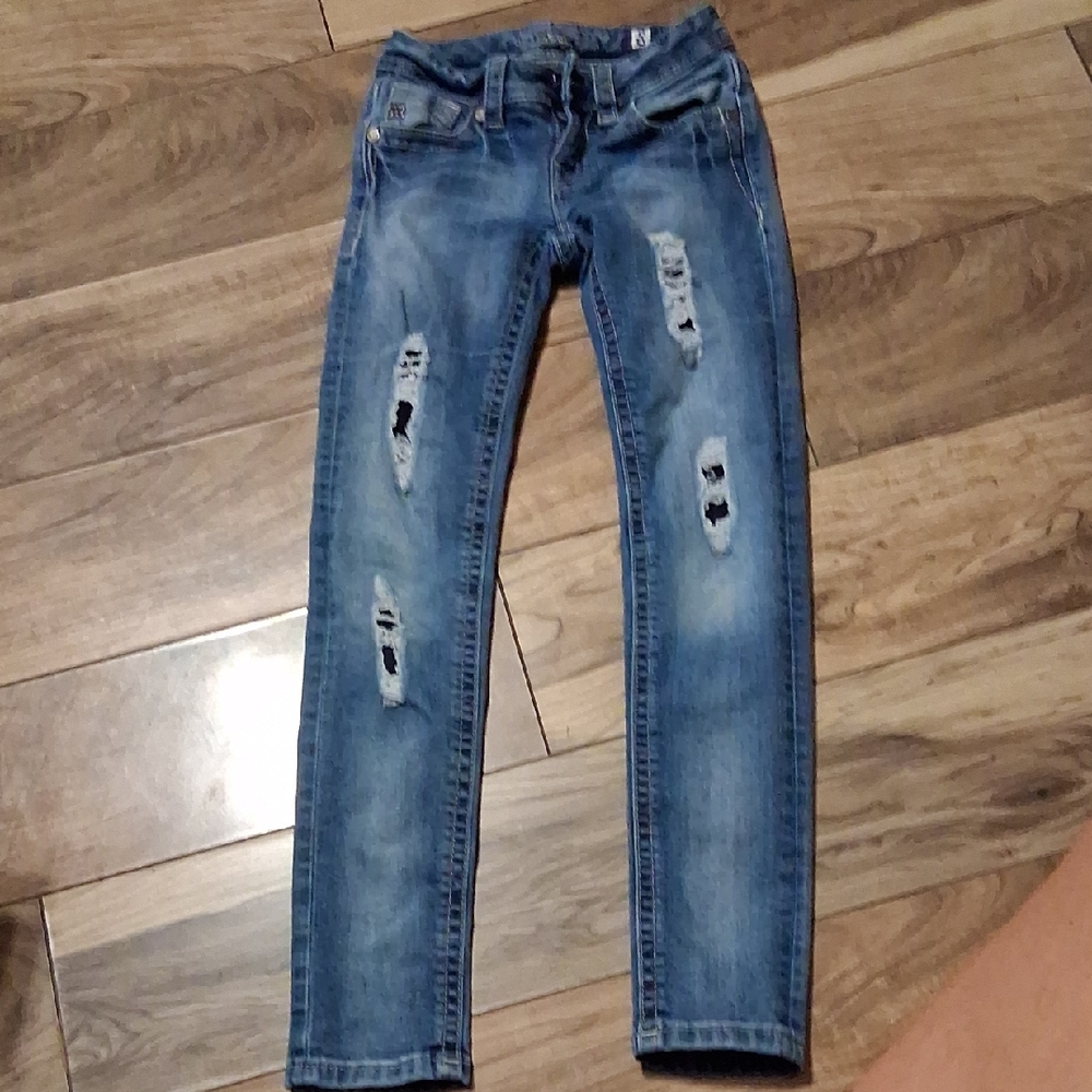 Miss Me Blue Distressed Skinny Jeans